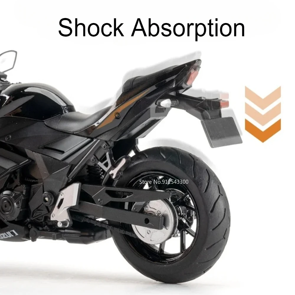 1:12 Scale Suzuki Motorcycle Model Toy with Shock Absorption - Cross-Country Motorbike Hobby Ornament