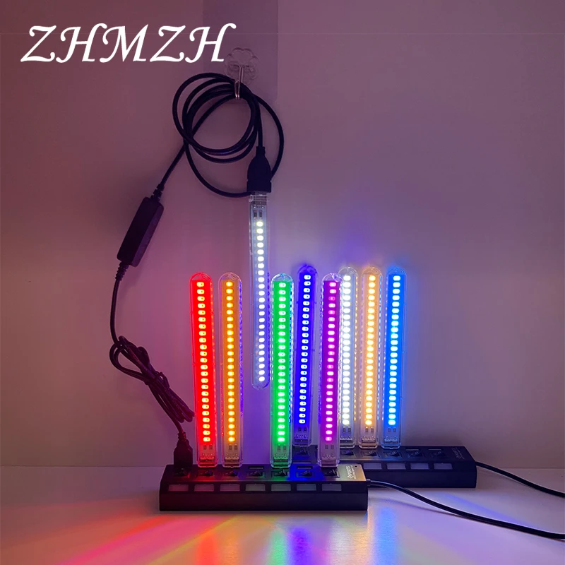 DC5V 24LEDs LED Night Light Red Yellow White Blue Green Purple Pink Colored USB Lamp Atmosphere Lights For Live Streaming