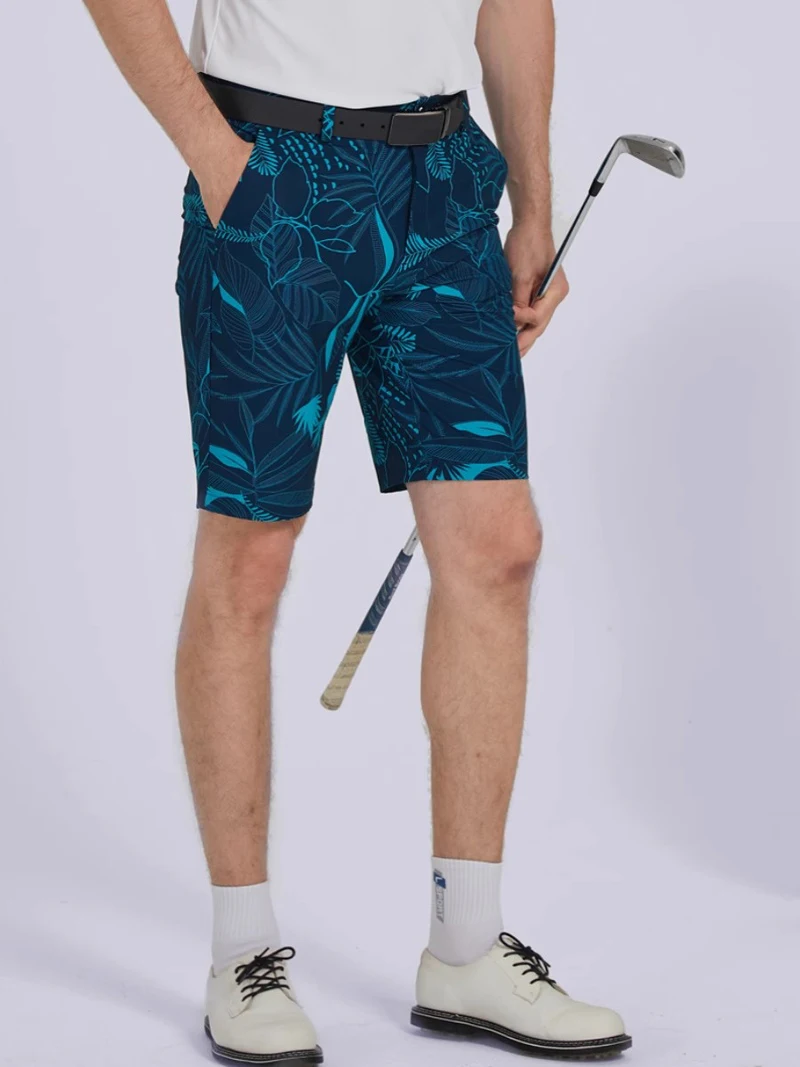 Golf Shorts Mens Summer Slim Fit Baseball Golf Shorts Sweatpants Elastic Sports Wear Fast Dry Casual Trousers