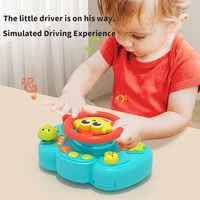 Kids Simulation Steering Wheel Toy Crab Light  Interactive Educational Children Toy Baby Stroller Steering Wheel Vocal Toys Gift 2