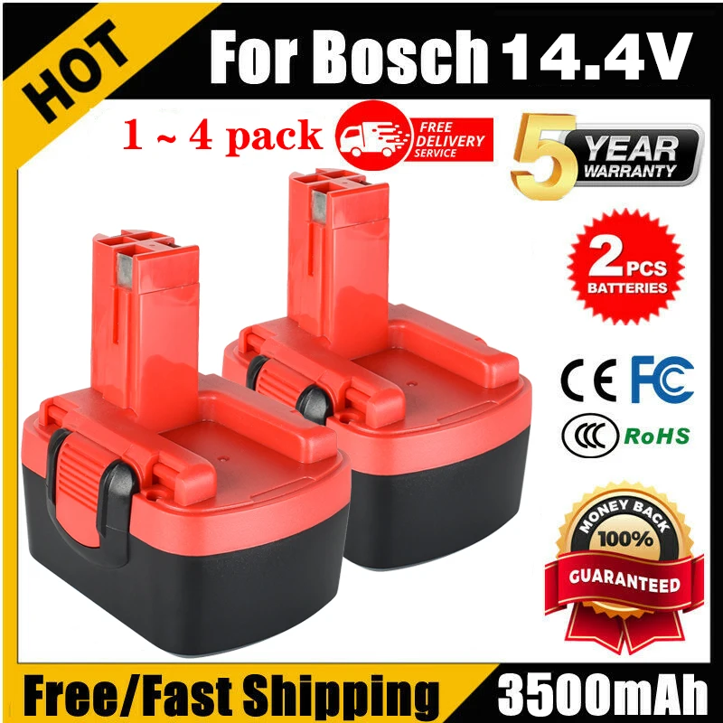 1 ~ 4 팩 3500mAh bosch 14.4v 배터리 교체 Bosch d 70745 2607335273 BAT038 ...