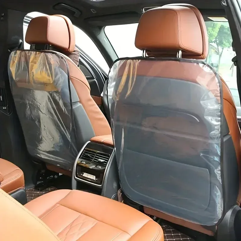 Transparent Back Seat Protector for Car,Slip&Kick&Dirt-Resistant Seat Back Cover Protect Car Interiors from Kids,Back of Seat Pr