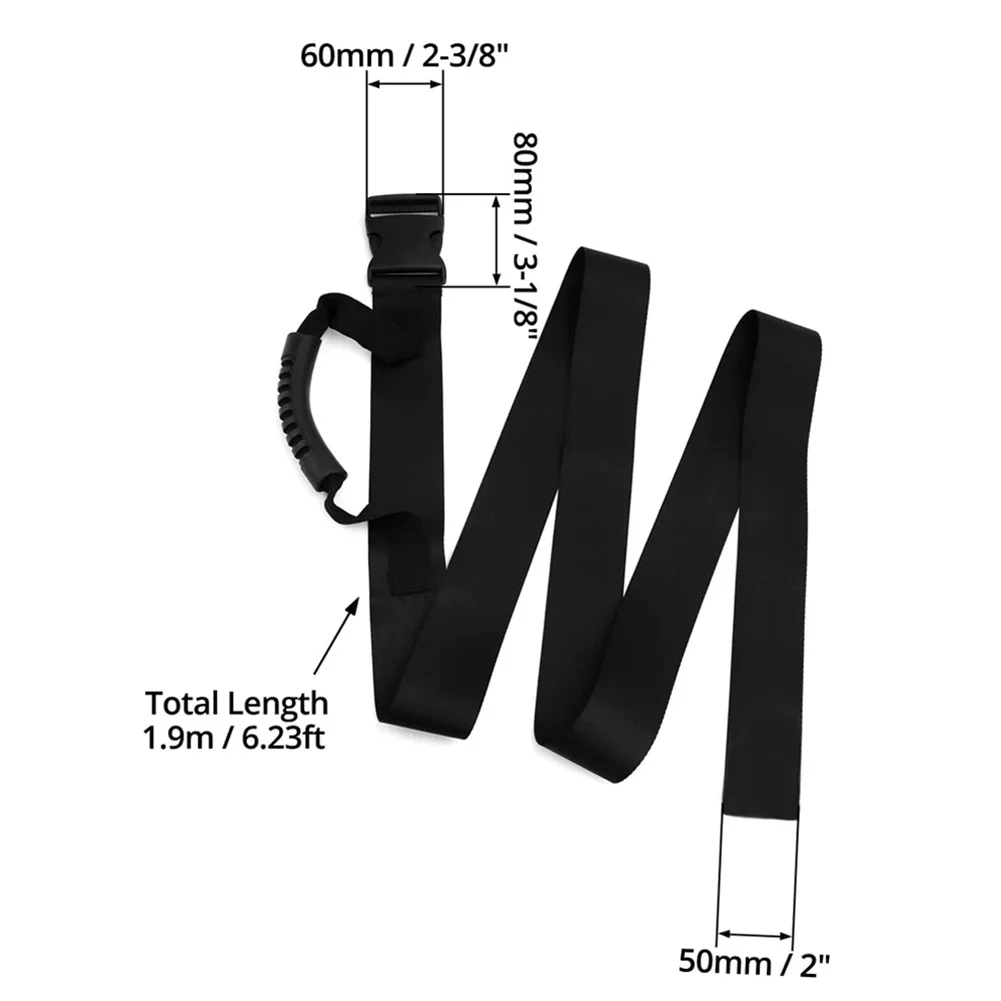 3 Cinghie Per Trasporto Scatole Con Maniglie - Sollevamento Carichi Fino A 90 Kg - Tracolla In Nylon Per Trasloco, Spesa, Bagagli - Larghezza 50mm, Lunghezza 1,9m