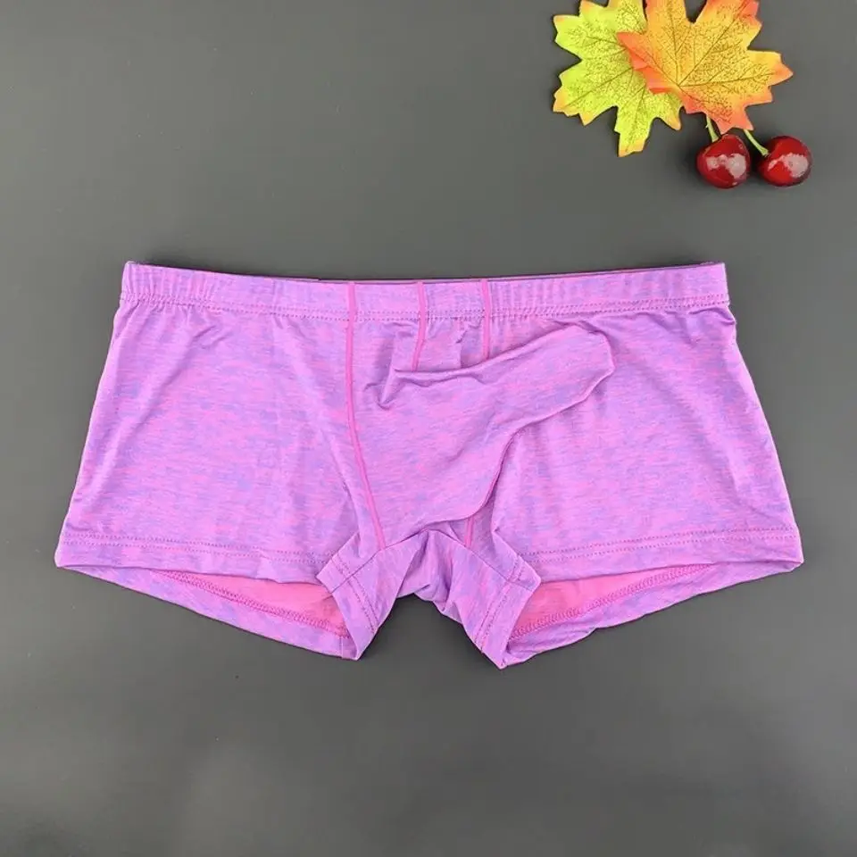 Men's Boxer Briefs Elephant Nose Low Waist Sexy Fashion Slim-Fitting Cool Comfortable Breathable Men Pants Strong Male Genitalia