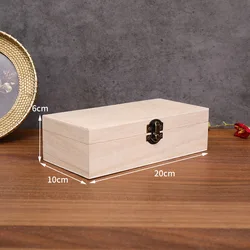 Vintage - Style Wooden Storage Box with Flip Lid - Ideal for Jewelry, Gifts, and Keepsakes (Wood Color)