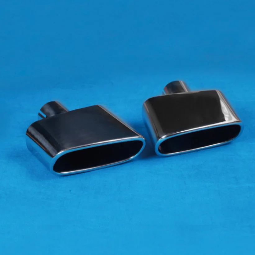 1 쌍 빅 사이즈 160/185/210MM 배기 머플러 팁 크롬 실버/티타늄 블랙 스테인레스 스틸 스퀘어 파이프 자동차 배기 테일 파이프