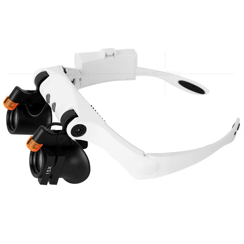 

Portable Eye Loupes Magnifier Eyeglass Style Hands-Free Magnifying Glass Multiple Magnifications with LED Lights