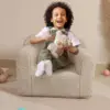 Cuddly Toddler Foam Chair for Boys and Girls, Light Grey 1