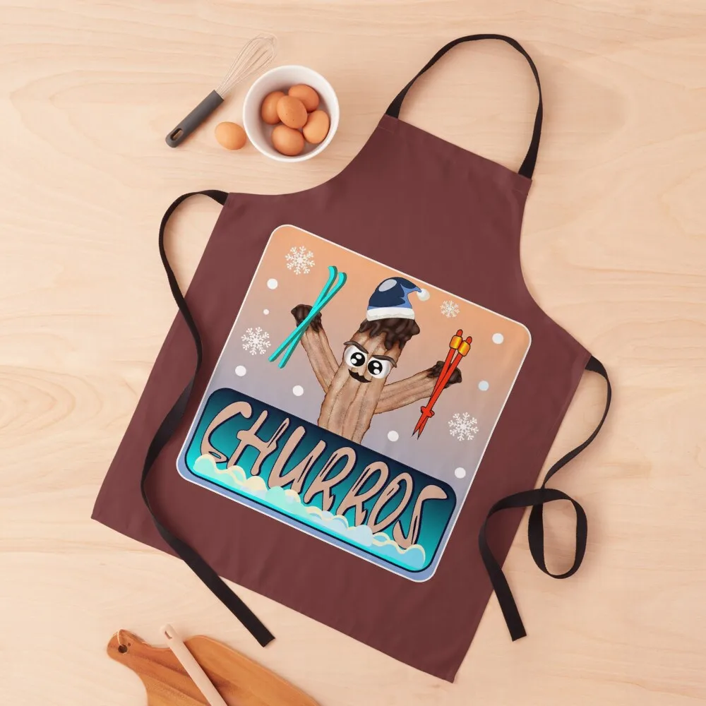 

CHURROS - SKIERS Apron Teacher household woman Kitchen Tools Apron