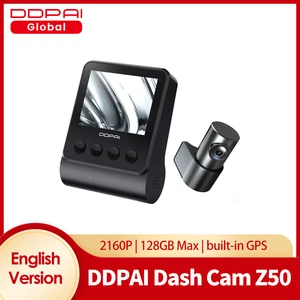 Видеорегистратор DDPAI Z50 передний и задний, 4K, 2160P Передний + 1080P задний, встроенный WiFi GPS, двойная камера для автомобилей