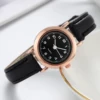 2PCS/Set Fashion Small Dial Women Watches Leather Band Quartz Watch Heart Bracelet Set（Without Box） 5
