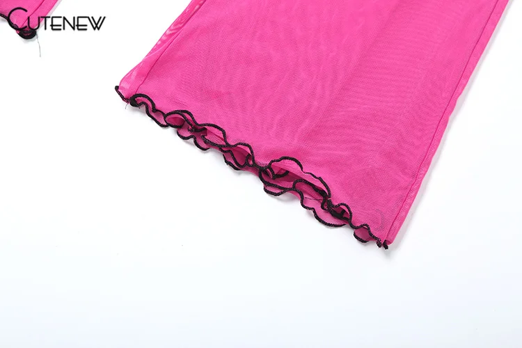 Conjunto de dos piezas de encaje con retazos para mujer, camisola sexy estilo hipster con tirantes finos y pantalones ajustados de cintura alta, ropa femenina