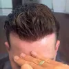 Natural Hairline light Dark Brown Super Durable Microskin Thin Skin Pu Men Toupee 1b40 1B80 Grey 100% Human Hair Wigs Prosthesis 1
