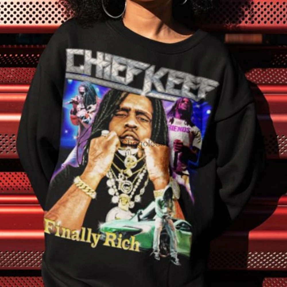 Шеф Keef шеф рубашки Keef-наконец богатый рэп хип-хоп толстовка 90s |
