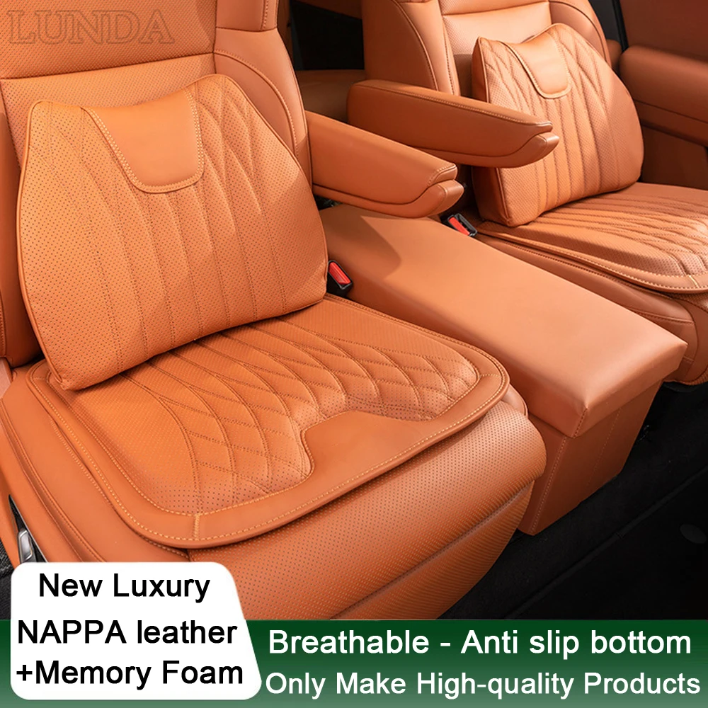 CarSeatCushionNonSlipLeatherLumbarBackSupportWaistPillowFor