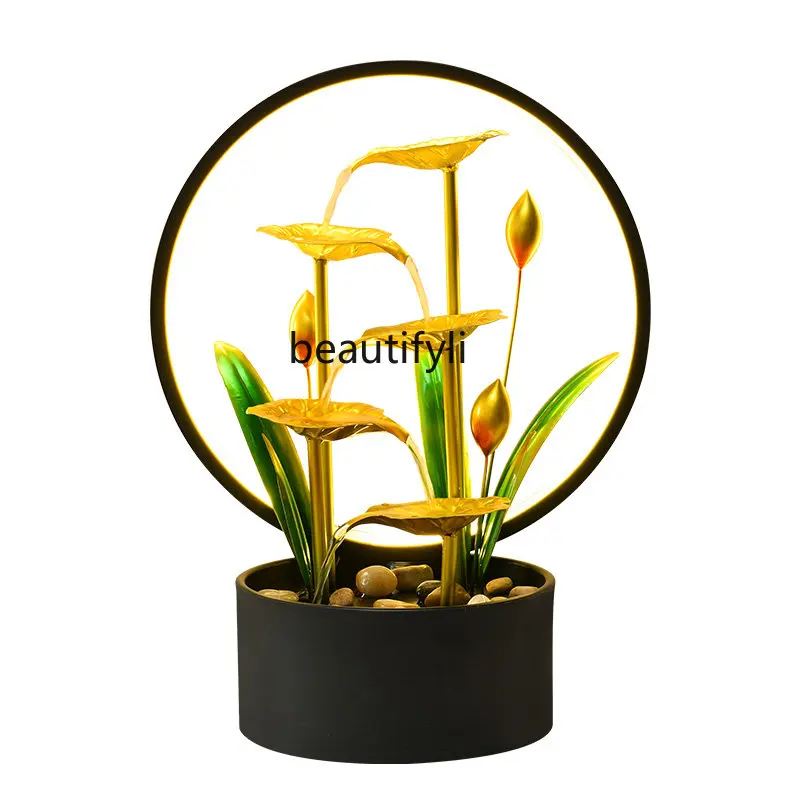 

Living Room Office Circulating Water Fengshui Wheel Lucky Make a Fortune as Endless as Flowing Water Decoration Ornaments