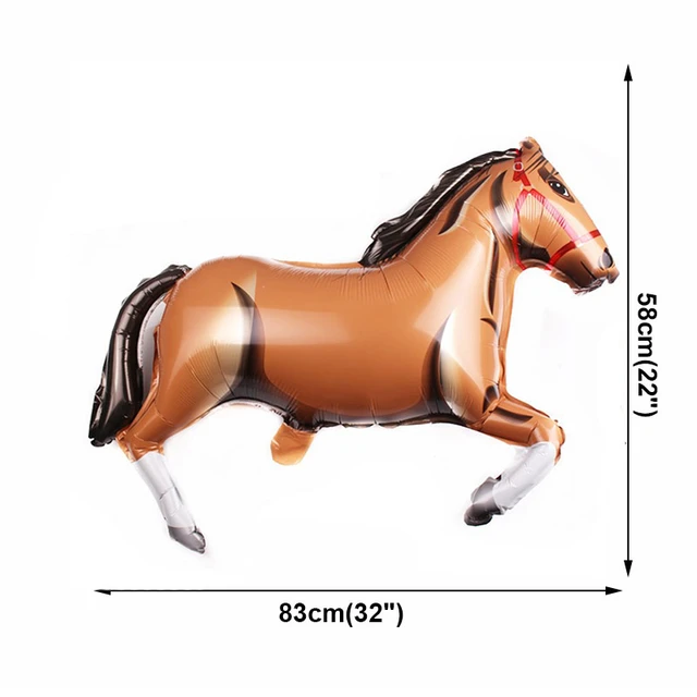 Décorations de fête d'anniversaire, cheval, course de chevaux, bannière en  fer à cheval, ballons, gâteaux pour garçons, fournitures de fête pour  adultes - AliExpress