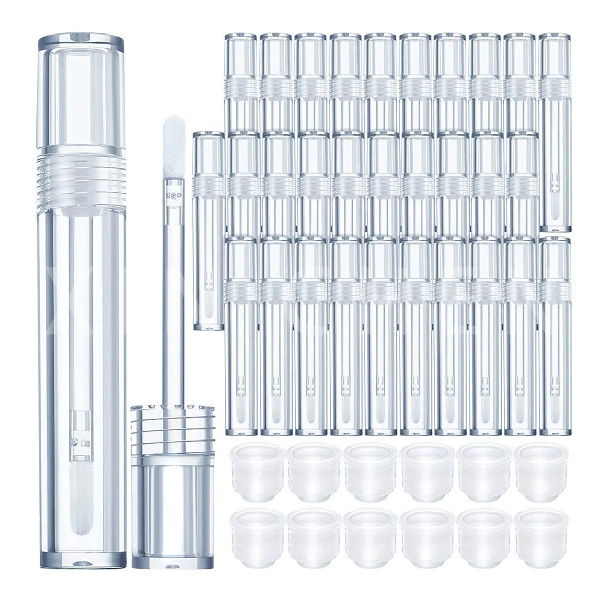 

Empty Lip Gloss Tube Clear Lip Balm Lipstick Jars DIY Cosmetic Containers Plastic Refillable Bottles Makeup Tools 30pcs 5ml