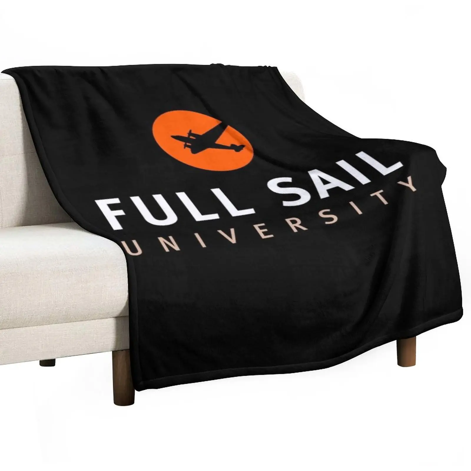 

Full Sail University Black Throw Blanket Extra Large Throw Furrys Plaid on the sofa Cute Blankets