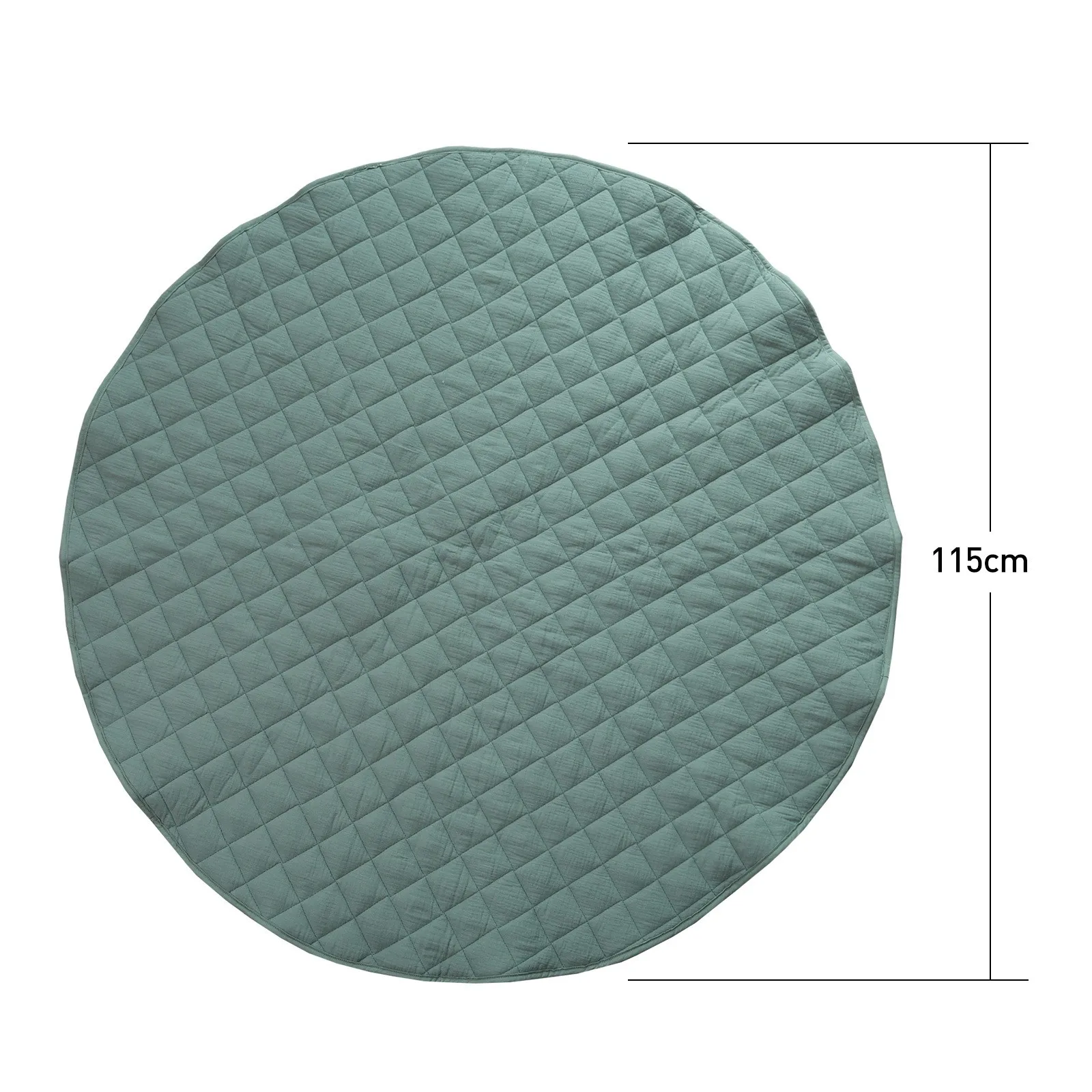 Solid color diamond lattice soft round mat multi-purpose cotton pure color simple soft comfortable blanket for children