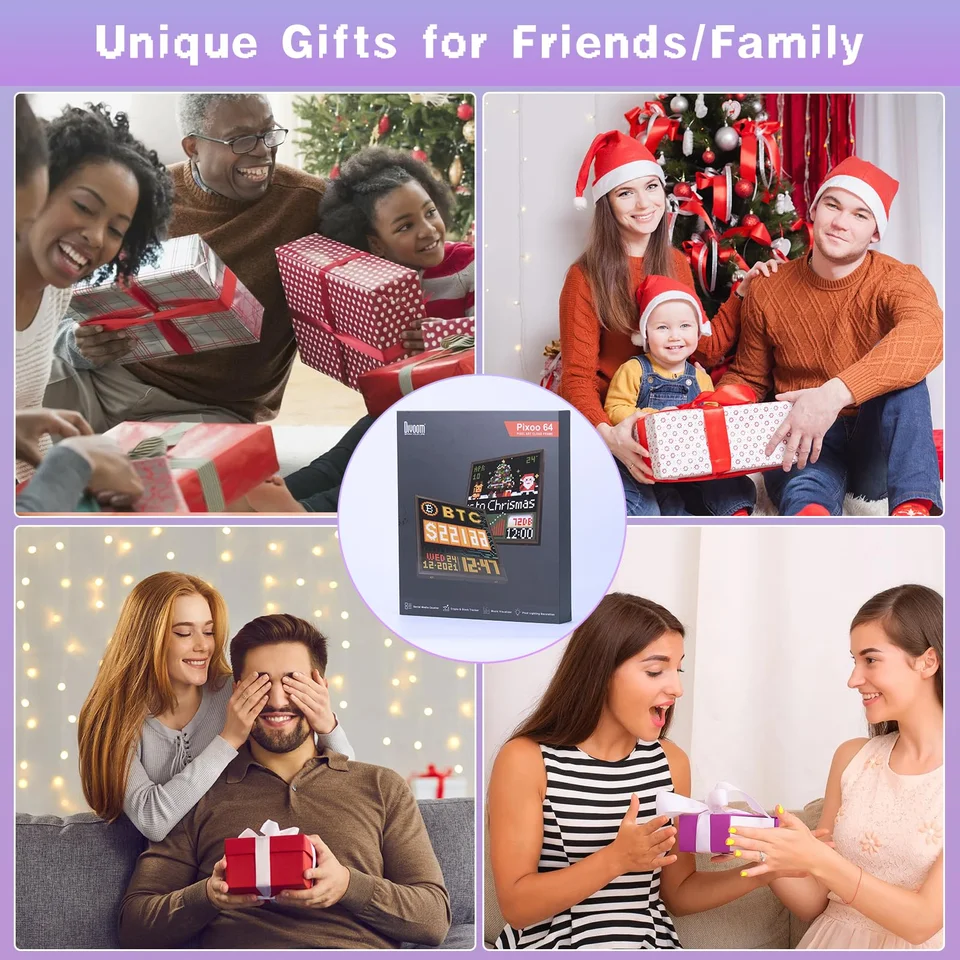 DIVOOM-デジタルフォトフレーム,ピクセルアート,LED,64x64ピクセル