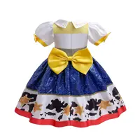 Robe Disney Jessie Toy Story pour filles, Costume de Cosplay de Cowgirl jaune bleu, tenue de fête fantaisie pour enfants, cadeau d'halloween et de noël 3