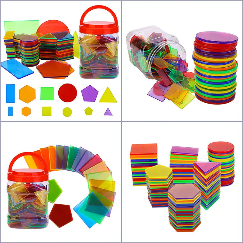 Montessori Rainbow Blocks Shape Matching Sensory Toys