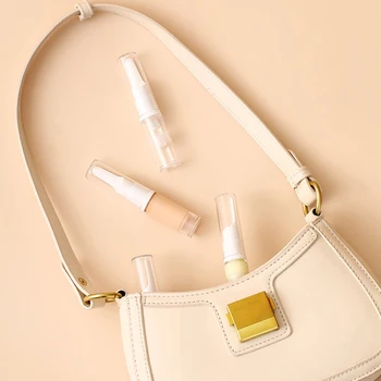 5ml Clear Airless Vacuum Pump Bottle Cosmetic Eye Cream Travel Size Dispenser Refillable Containers Shampoo Toiletries - Thumbnail 2