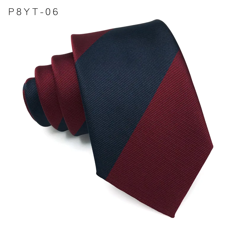 Luxus 8CM Herren Krawatte Krawatte Streifen Gestreifte Krawatten Für Mann Bräutigam Trauzeuge Jacquard Gewebt Ascot Formale Business Party zubehör – Detail 11