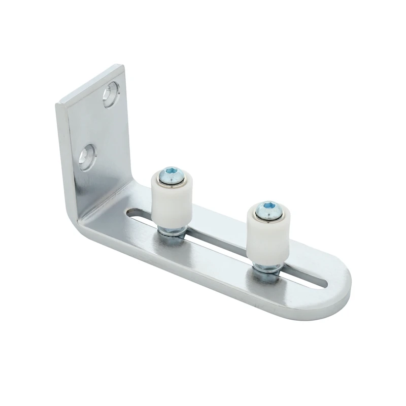 2X Floor Guide For Bottom Of Sliding Barn Doors Adjustable Wall Mount Stay Roller Guide Ball Bearings