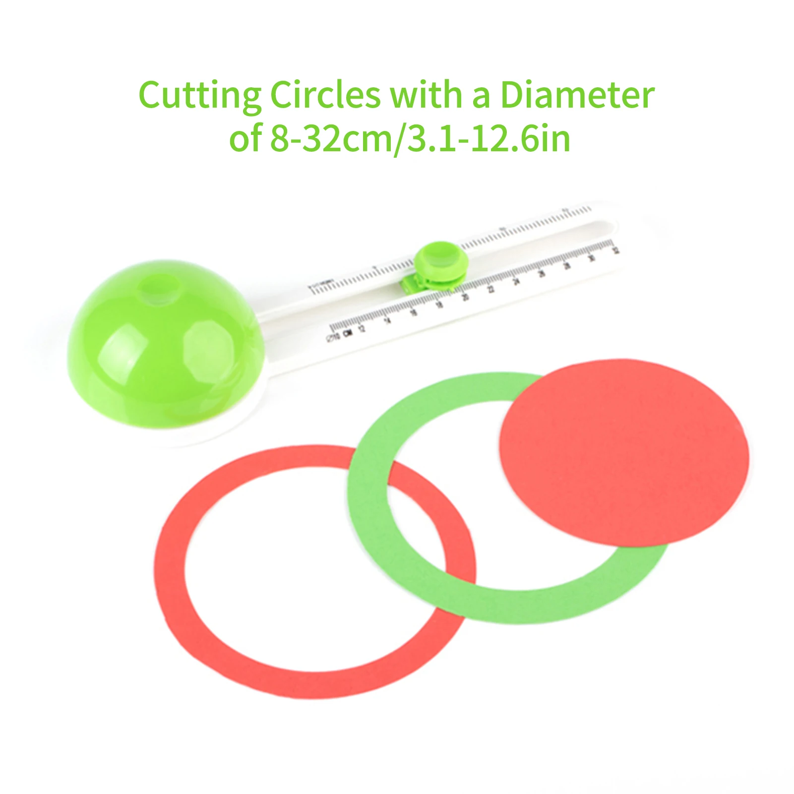 Circular Paper Cutter Rotary Circle Cutter Manual Round Cutting Tool Paper Trimmer Scrapbooking Tool with Replacement