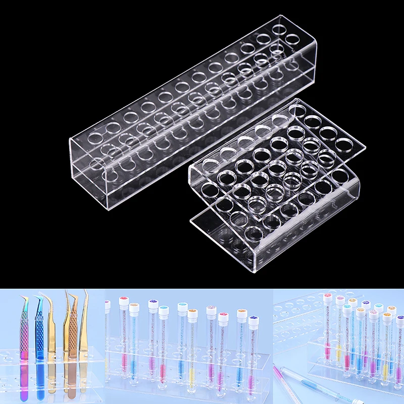 Eyebrow Brush Tube Display Stand Eyelash Brush Storage Bracket Tweezers Holder Acrylic Beauty Makeup Tools Eyelash Planting