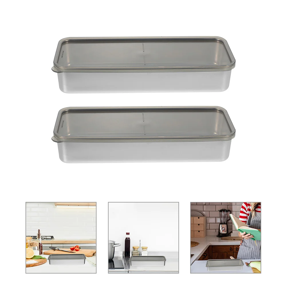 

Bacon Storage Container Freezer Boxes Saver Keeper Stainless Steel Containers with Lids