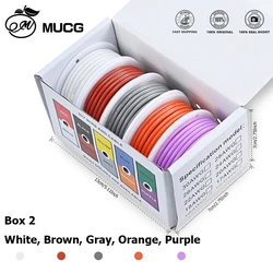 Multi - Color Flexible Silicone Electrical Wire Set - Stranded Tinned Copper, 5 Assorted Colors, Various Length Options - 24 AWG (Box 2)