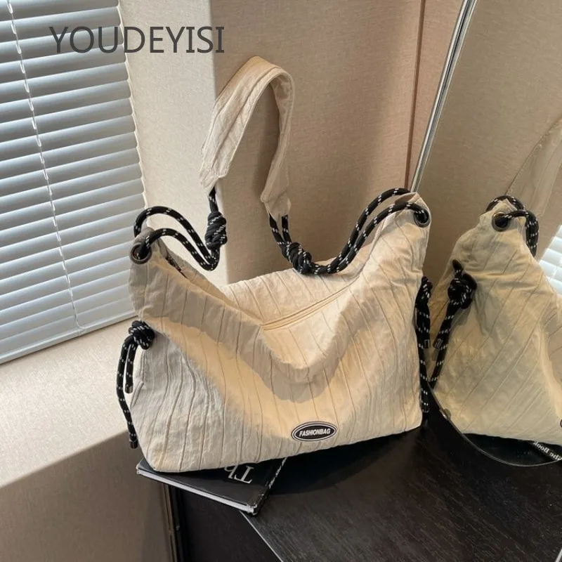 YOUDEYISI 패션 캔버스 백, 대용량 핸드백, 용수철 및 여름, 심플 레저 숄더 슬링 토트백, 2024 YOUDEYISI 패션 캔버스 백, 대용량 핸드백, 용수철 및 여름, 심플 레저 숄더 슬링 토트백, 2024