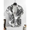 Leaf Tropical Men's Resort Hawaiian 3D Print Shirts Outdoor Vacation Beach Summer Turndown Short Sleeve Casual  Hawaii Shirts 2
