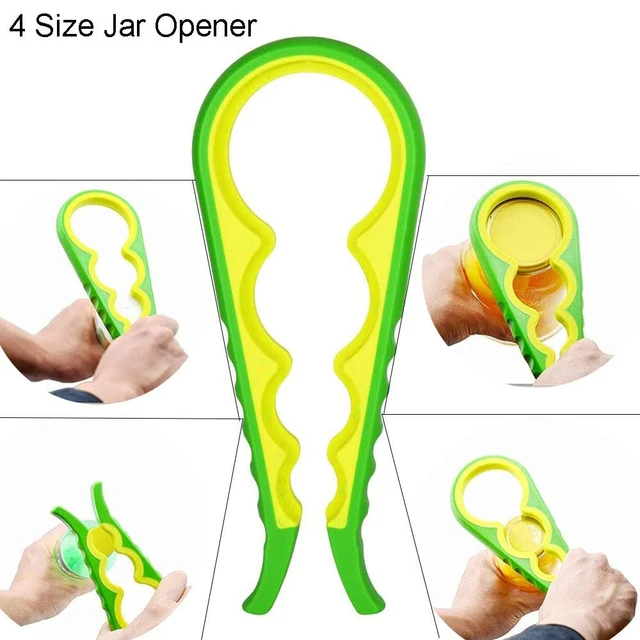 Jar Opener Can | Multi-Function Opening Stubborn Non-Slip 4 in 1 Manual Easy Grip Bottle 5