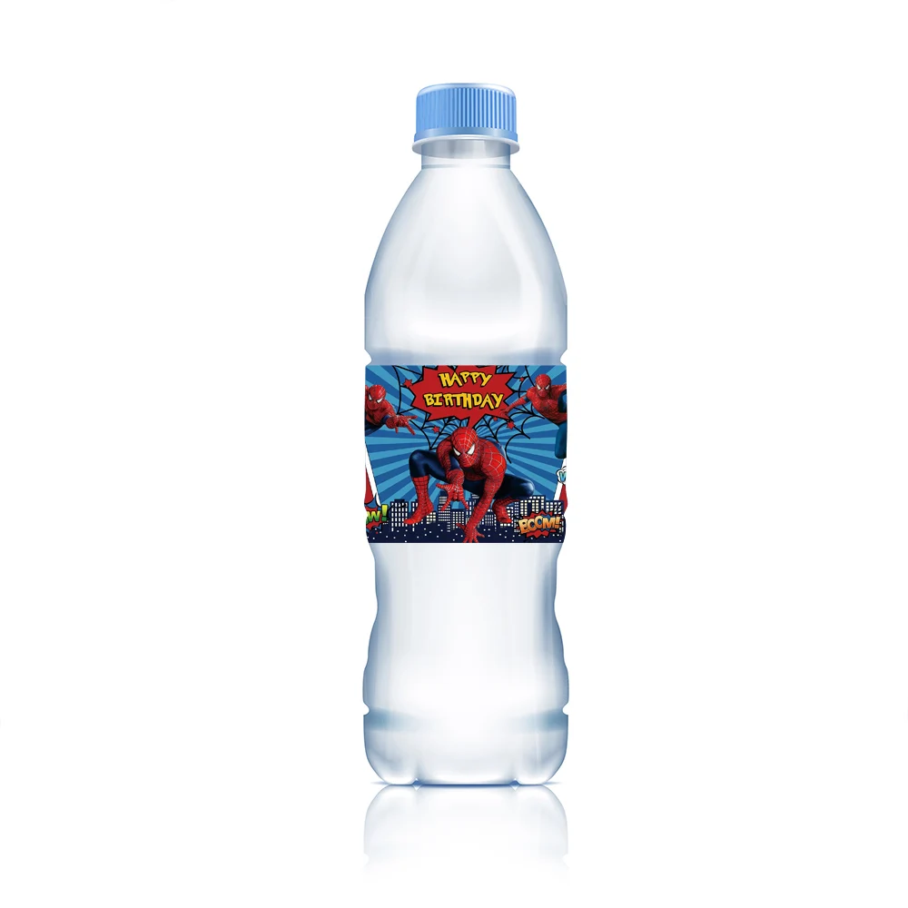 Spiderman Water Bottle Labels 