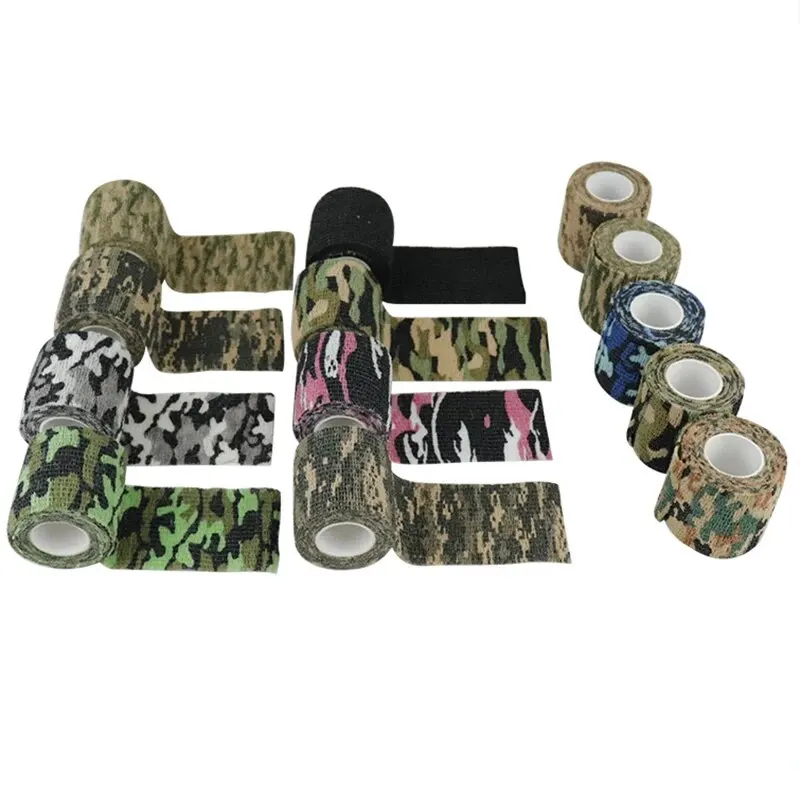 Camouflage Tape Camouflage Tape Wrap Military Army Hunting Self-Adhesive Protective Bandage For Outdoor Camping 5CM X 4.5M