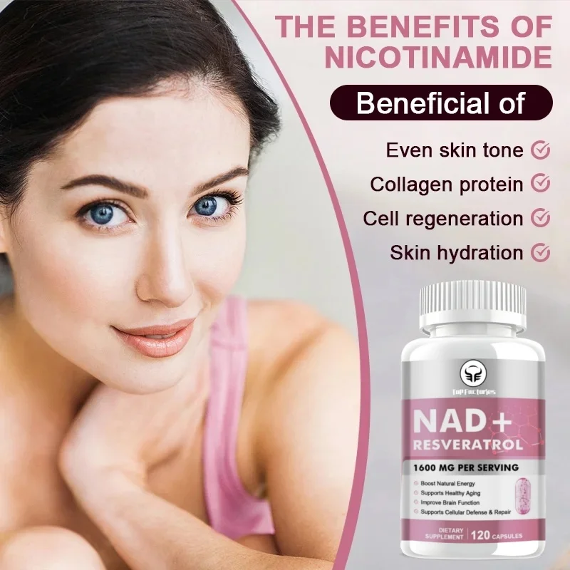Nad Supplement 1600mg Liposomal Nad+ Resveratrol Nad Plus Promotes & Longevity Supplements anti aging cell booster