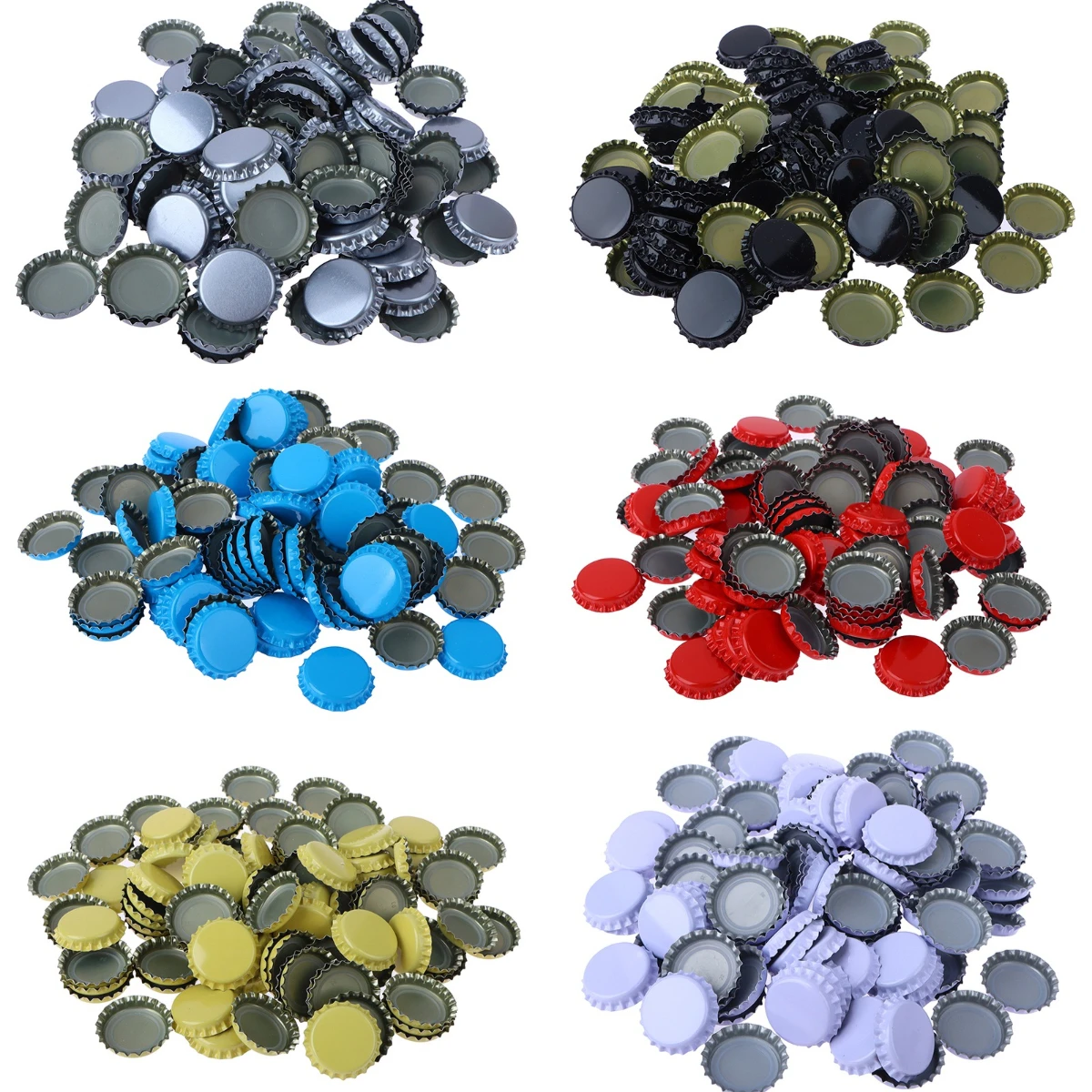 Carbonation Caps 100Pcs Beer Bottle Crown Lids For DIY Homebrew Bar Tools Craft Capping Bottling