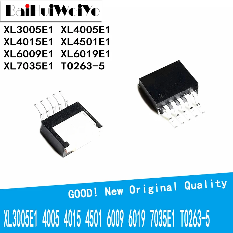 

5PCS/LOT XL3005E1 XL4005E1 XL4015E1 XL4501E1 XL6009E1 XL6019E1 XL7035E1 TO-263 Step-Down DC Power Converter Chip