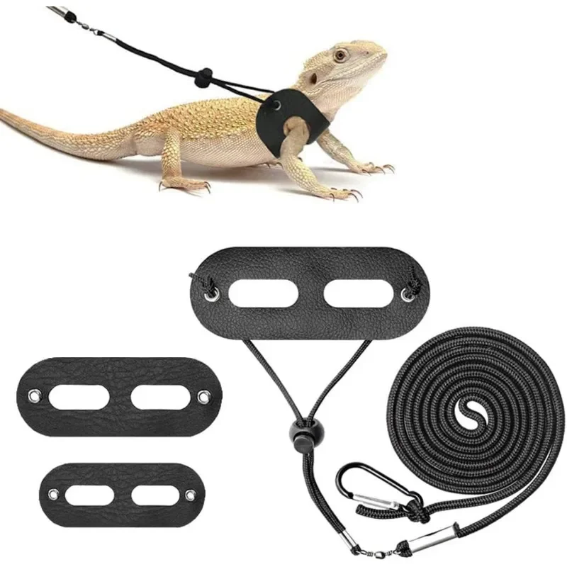 Multi Lizard Leash Harness Soft Padding Reptile Leather Dragon Wings Vest Top with Hook and Loop Small Animals Cute Clothes rabbit harness and leash set rabbit harness set pet dog leash