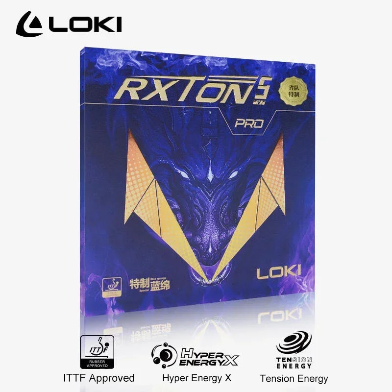 table tennis rubber LOKI RXTON 5 PRO Table Tennis Rubber Sticky Pimples-in Ping Pong Rubber with Special Blue Sponge for Forehand Fast Attack & Arc