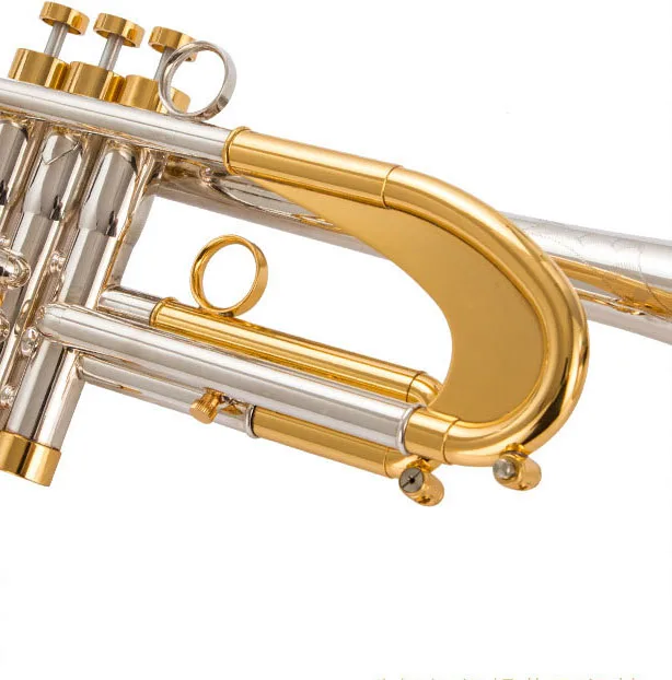 The Silver Plated Gold Key In The Lower B Key Accentuates Professional Grade Examination Of Trumpet Instruments For Beginner