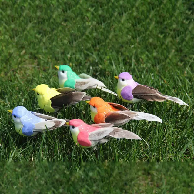 Mesterséges Madár Reális Ünnepi Otthoni Prop Élénk Színű Karácsonyi Tollas Hab Erkélyre