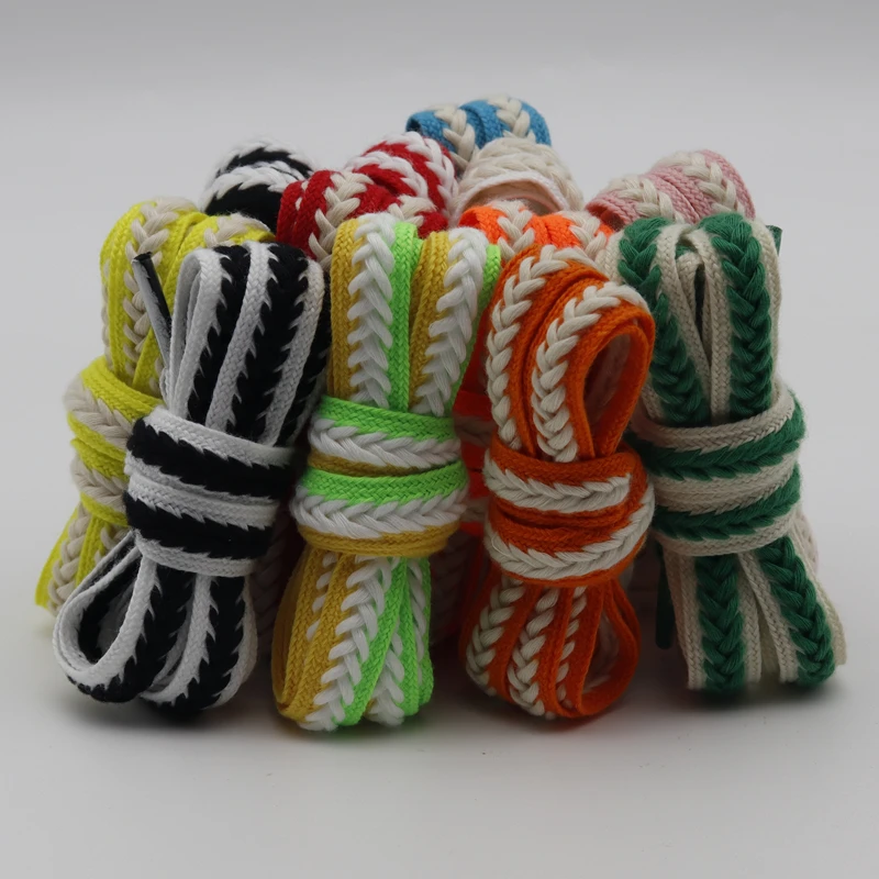 

Coolstring Wheat Type Children Shoelace 15MM Female Pretty Tail Weaving Flat Tape Gifty Decoration Canvas Boots Polyester Cordon