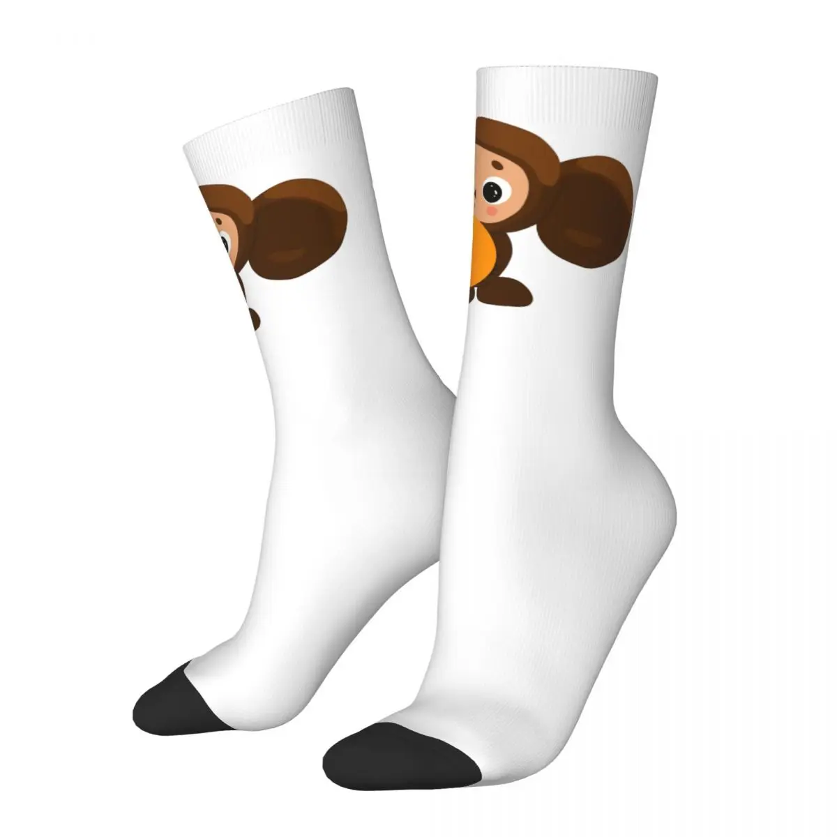 Calcetines divertidos para hombre, calcetín de compresión con estampado de  dibujos animados, Harajuku, Cheburashka, ruso, Hip Hop, naranja - AliExpress