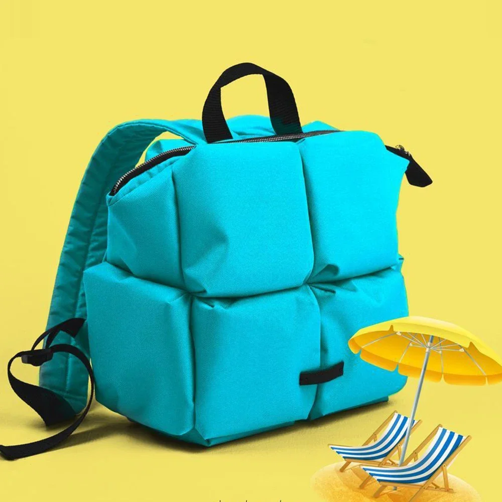 Zaino da donna stilista borse a tracolla trapuntate invernali per donna borse imbottite Space Down borsa da viaggio grande Unisex Chic - immagine 4