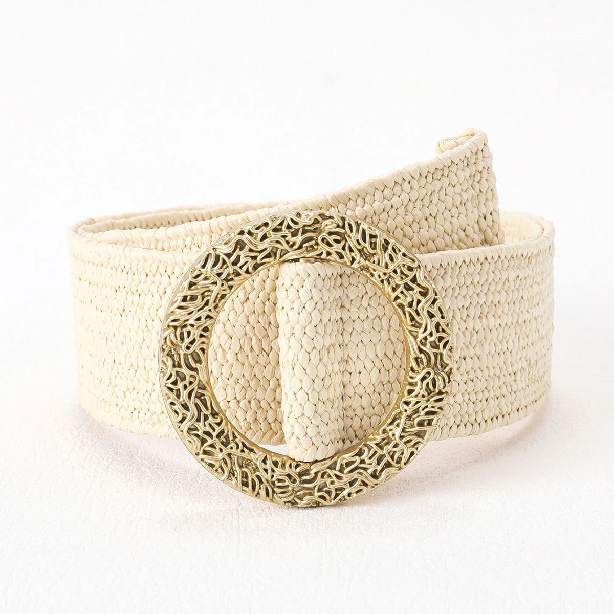 Fashion Straw Braided Belts For Women PP Straw Woven Belt Bohemia